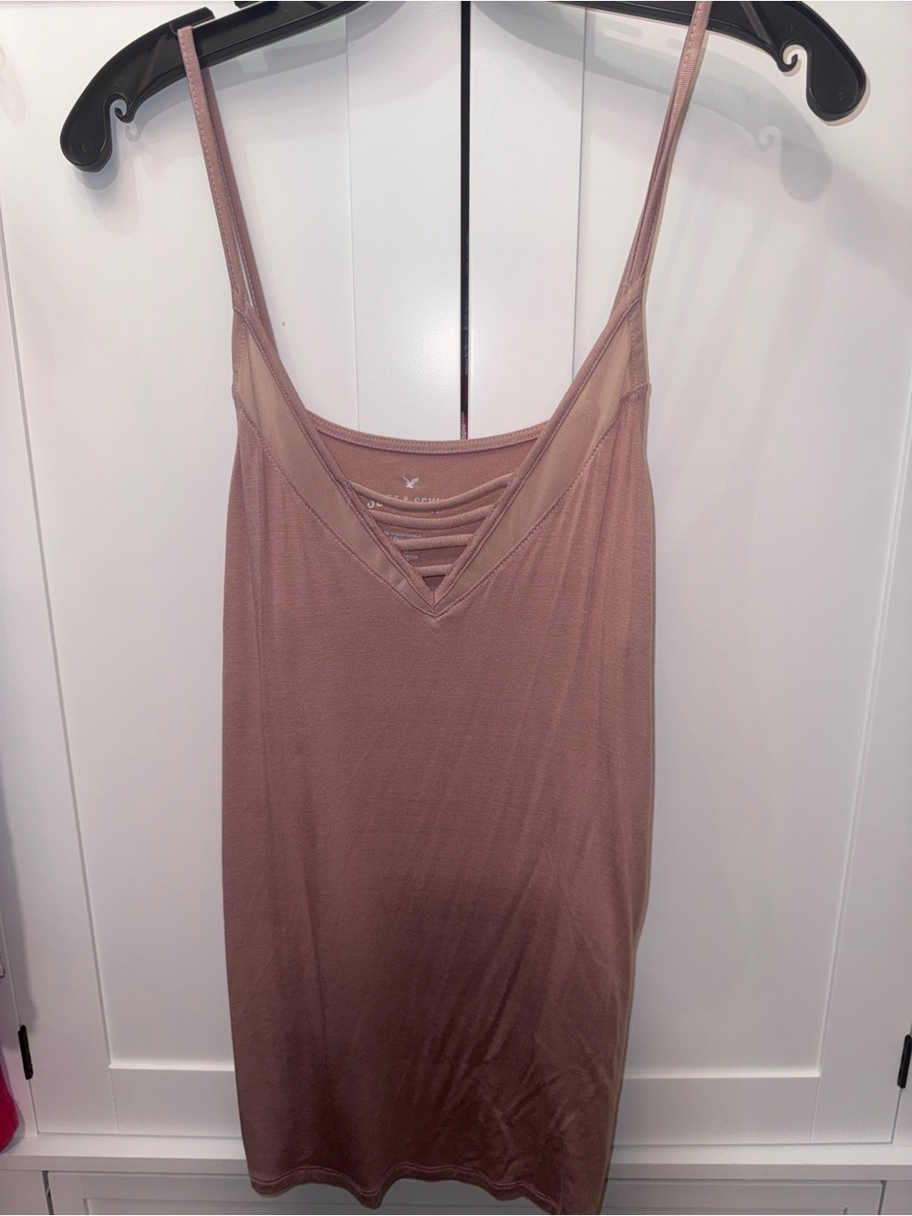 AE Strappy soft & sexy V-Neck Women’s Top - Mauve Pink